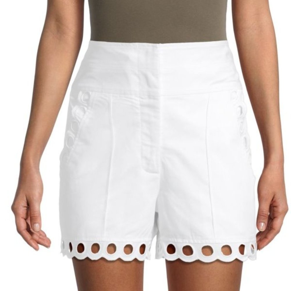 REBECCA TAYLOR Ariana Cutout-Trim Shorts